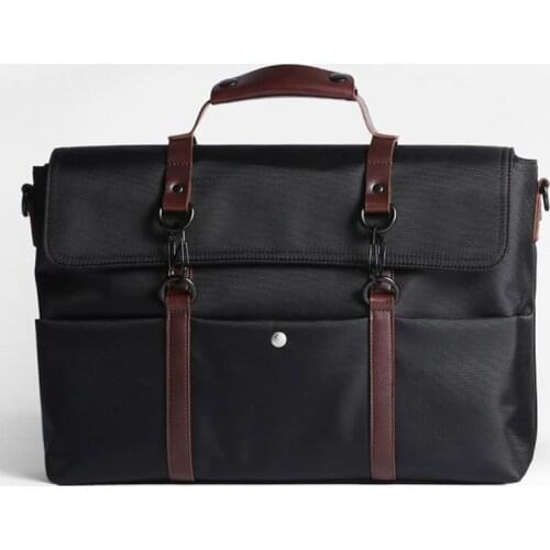 Waterproof Men Business Briefcases Male Crossbody Shoulder Bag Nylon Laptop Messenger Bags Simple Travel Casual Handbags XA636ZC