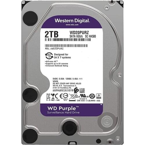 WESTERN DIGITAL PURPLE WD20PURZ 2 TB SATA 6 GB/S 7/24 SAFETY HARDDISK