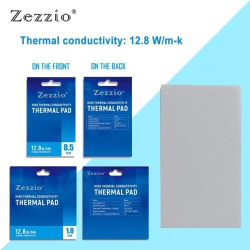 Zezzio ODYSSEY Heat Dissipation Silicone Pad CPU/GPU Card Water Cooling Thermal Mat 12.8W/mk 85x45mm 120X120MM