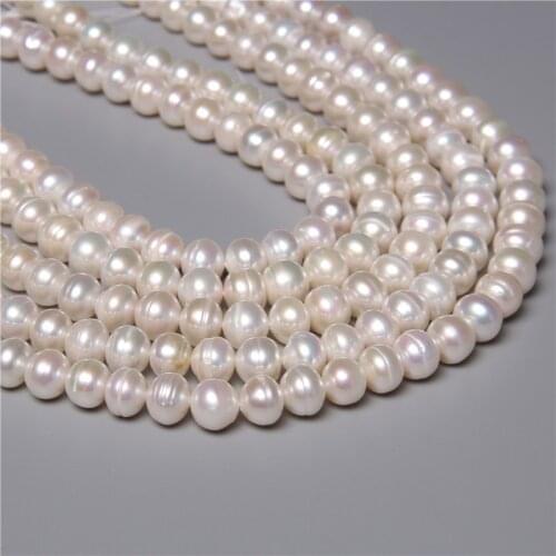 9-10mm Natural Freshwater Pearl Loose Beads Round True Pearl Handmade Pearl For Diy Bracelet Necklace Jewelry Accessories 14