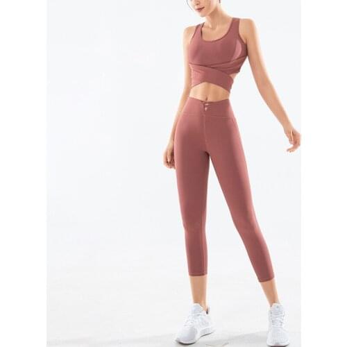 2020 Womens Clothing Vital Seamless Yoga Set Cropped Sexy Workout Clothes Tracksuit Fitness Running Jogging Gym Suits for Women