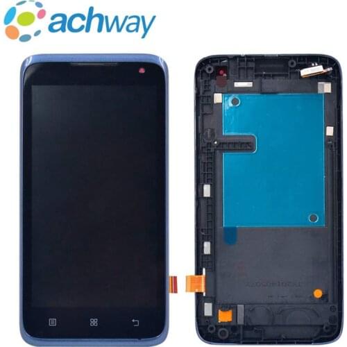 For Lenovo A526 LCD Display Touch Screen Digitizer Assembly With Frame For 4.5" Lenovo A526 Display Replacement Parts
