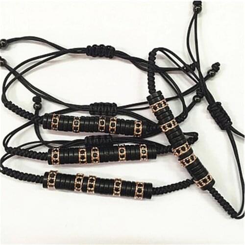 1PC Anil Arjandas Mens Spacer Macrame Charm Braiding Macrame Bracelet for Men Jewelry A-0177
