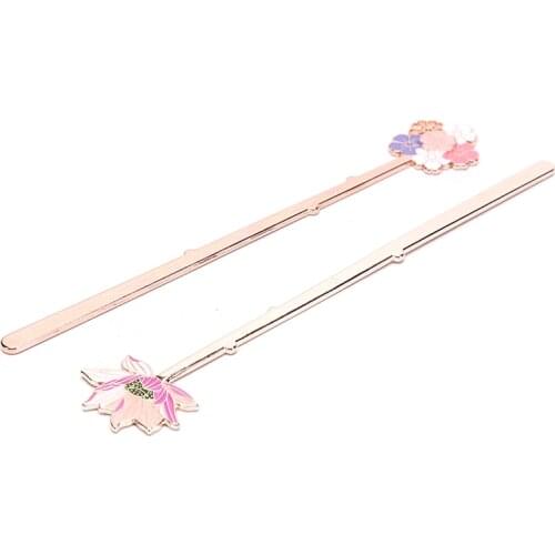 1PC Creative Sakura Lotus Colorful Bookmark Gift Stationery School Office Supply