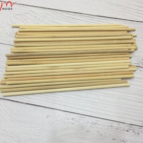 100pcs 5mm bamboo round wooden sticks wood stick for diy handmade crafts 20cm