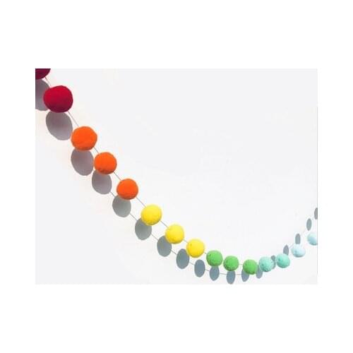 2.0M Handmade Macaron Colored Decoration With Balls Baby Kids Tent Room Decor Accessory Wall Hanging