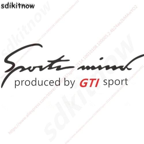 28x10cm GTI Sport Car Front Rear Windows Body Sticker Decal Auto Styling For Volkswagen VW Golf 6 7 Passat CC Polo Tiguan Touran