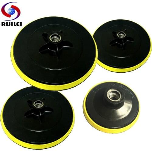 RIJILEI 3"/4"/5"/6"/7"inch Backing Pad Polishing Buffing Plate Hook&Loop Backer Plate Marble self-adhesive Rubber Backer Pad HF