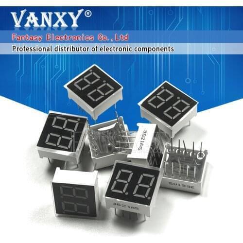 5pcs Digital tube segment common Anode Red 2 Bit digital Tube 0.36 inch Red LED Display HSN-3621BS