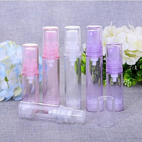 5pcs Transparent Travel Empty Spray Bottle Press Type Small Plastic Portable Vacuum pressing Watering lotion Refillable Bottle