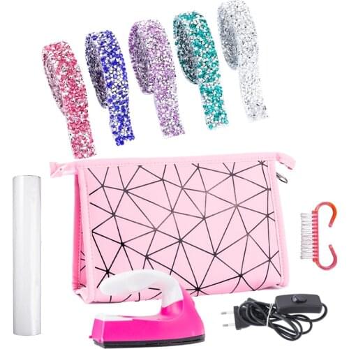 5 Yard Hotfix Rhinestone Resin Glitter Rhinestones Crystal AB Hotfix Rhinestone Chain Ribbon Trimming For Wedding DIY Decoration