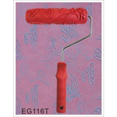 7" Rubber Roller Embossed Texture Pattern Paint Roller Home Decoration Paint Brush Background Wall Tool 7 Inch