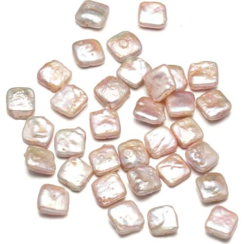 Natural Freshwater Pearl Punch Beads Square Shape Loose Isolation Beads For DIY Jewelry Making Bracelet Necklace Accessories