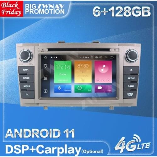 Carplay 6+128G Android 11 Radio Receiver For Toyota Avensis T27 2009-2015 Car GPS Multimedia Audio Stereo Video Player Head Unit