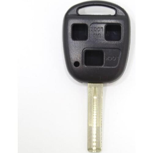 Lockartist 3 Buttons Straight Remote Key Shell Auto Key Case for Lexus 38mm Uncut Blade Blank Case Remote Control Coverfor Lexus