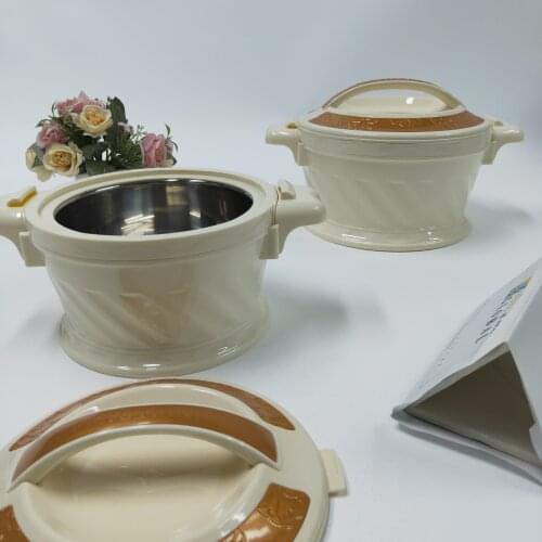 2 Pcs/Set 2.2/4.2LStainless steel large capacity insulated rice bucket with handle Africa Middle East set pot