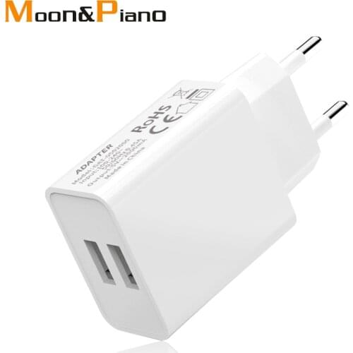 European Standard CE Certified Mobile Phone White 5V2A Direct Charger Dual Port Double USB Fast Charging Multi Port Europe Plug