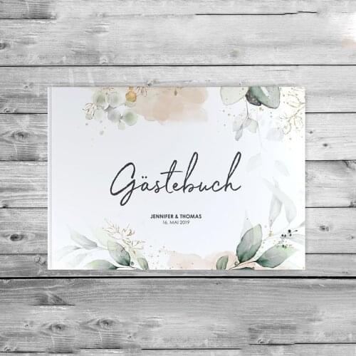 Personalized Wedding Guest Book Alternatives Romantic Greenery Glitter Wedding Guestbook Rustic Wedding Photo Album mariage