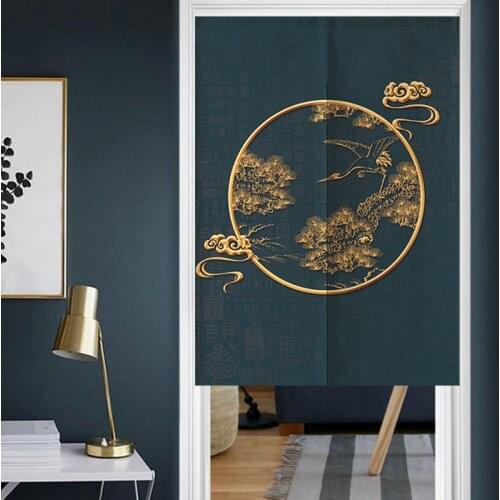 Chinese Door Curtain Bathroom Feng Shui Curtain Kitchen Block Hanging Curtain Half Curtain