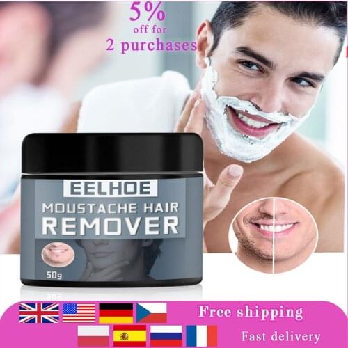 50/60mL Mens Facial Hair Removal Painless Shaving Cream Safety Harmless Care Mustache Shave Beard Skin Cream for Men Boys