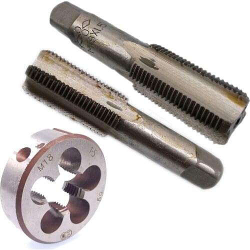 Tap And Die Set Taper Plug Tap HSS M18*1.5mm Metric Thread For Screw Extractor Hand Repair Tools Accessories