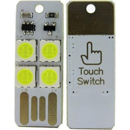 Newest LED USB Table Lamp Power Bank Book Night Light Novelty Bulb Finger Touch Adjust Brightness Notebook Reading Light