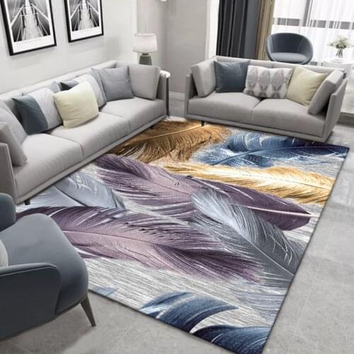 New living room carpet coffee table floor mat Nordic modern simple home carpet 3D printing childrens Bedroom game area carpet