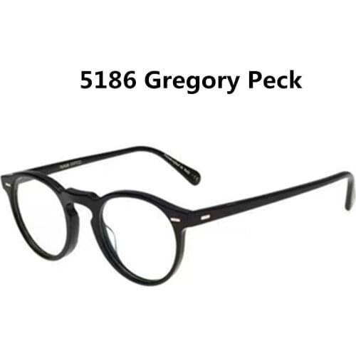 Hot 5186 Retro Round Smallrim SunGlasses Frame 45-23 Design Gregory Peck Ov Plank Optical Eyeglasses Women Men Eyewear Goggles