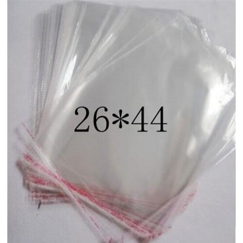 Clear Cellophane/BOPP/Poly Bags 26*44cm Transparent Opp cosmetic Bag Packing Plastic Bags Self Adhesive Seal 26*44 cm