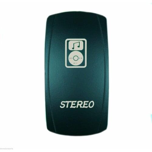 STEREO SYMBOL Car MARINE ROCKER SWITCH DC 12V 20AToggle SWITCH LED Light Laser 5 Pins ON-OFF Switch for Car Boat