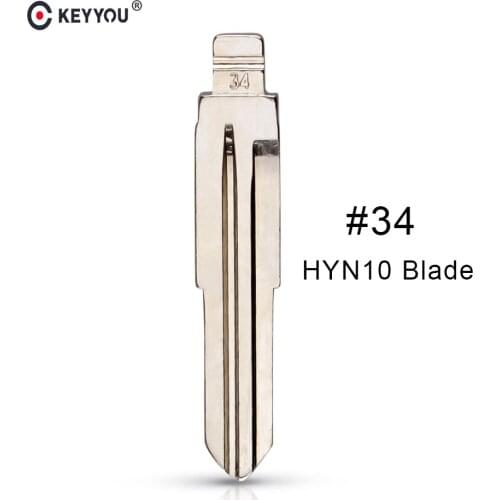 KEYYOU Metal Blank Uncut Flip KD Remote Key Blade Type #34 for Kia Rio Accent