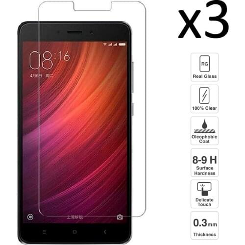 Xiaomi Redmi Note 4/Note 4X Set 3 pieces tempered glass screen protector anti-scratch ultra thin easy to install