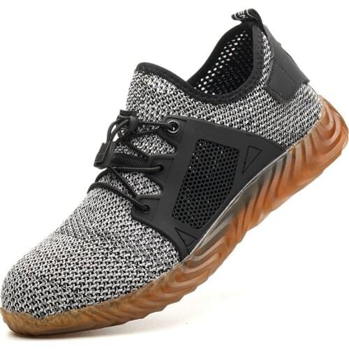 Work Safety Shoes Woman Men Outdoor Steel Toe Anti Smashing Anti-slip Puncture Proof Work Boot Construction Safety Work Sneakers