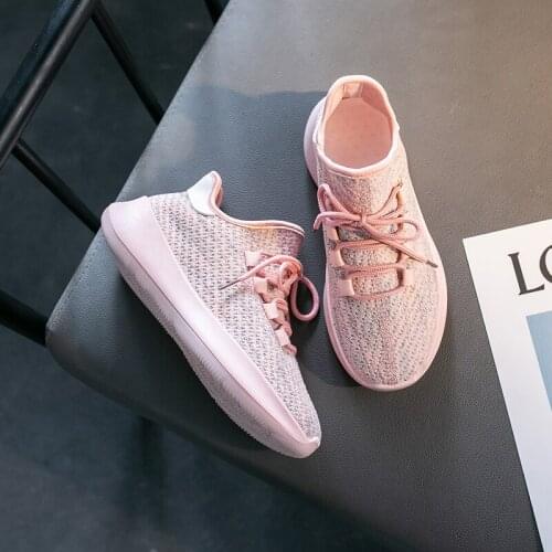 2020 Women Shoes Casual Sneakers Women Trainers Frashion Lace-Up Breathable Mesh Walking Shoes Women Round Toe Basic Solid