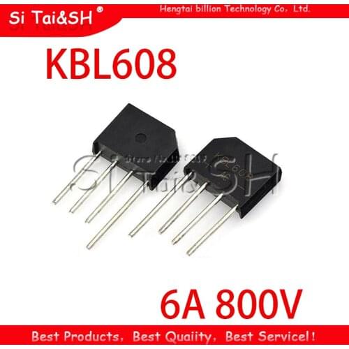 10PCS KBL608 bridge rectifier 6A 800V 100% new original quality assurance