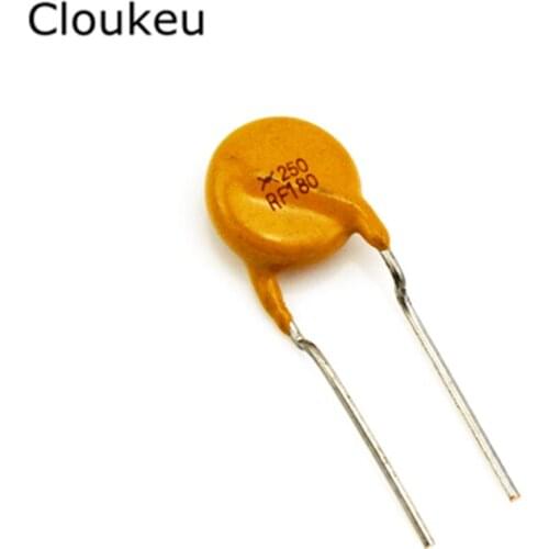 10Pcs TRF250-180 PPTC Resettable fuse 250V 0.18A 180MA RF180