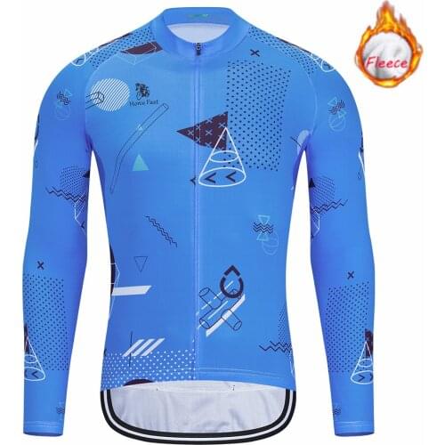 2021 Winter Jacket Thermal Fleece Men Long Sleeve Cycling Clothing MTB Mountain Outdoor Triathlon Wear Bicycle Clothes