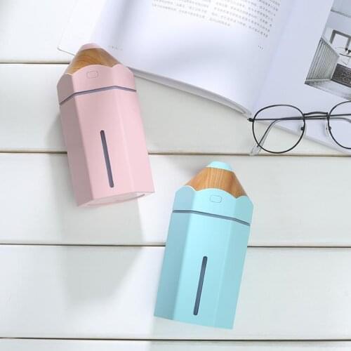 230ML Cute Design Cartoon Pencil Air Humidifier Shape Portable USB Essential Oil Aroma Aromatherapy Mini Car Purifier