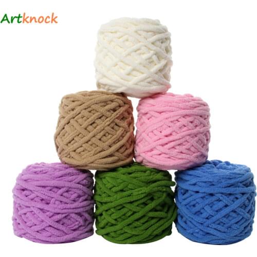 6pcs Thick Yarn for Handmade Scarf Sweater Dyed Coral Velvet Yarn Knitting Cotton Blended Yarn Super Thick 7mm