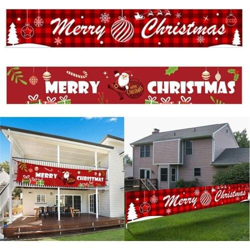 8 Pcs Merry Christmas Banner Decoration Hanging Banners Large Xmas Sign Navidad New Year Home Decor Supplies Wholesale X2