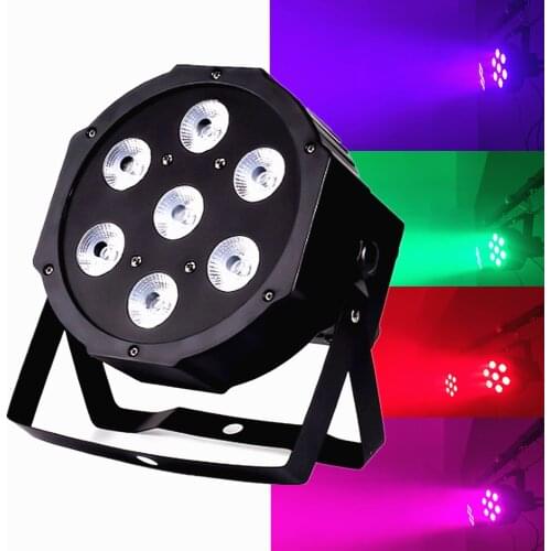 Wireless Remote Control LED Stage Light Par 7x12W/7X18W RGBW 4in1/6in LED The Brightest 8 Dmx Channels Led Flat Fast Shipping