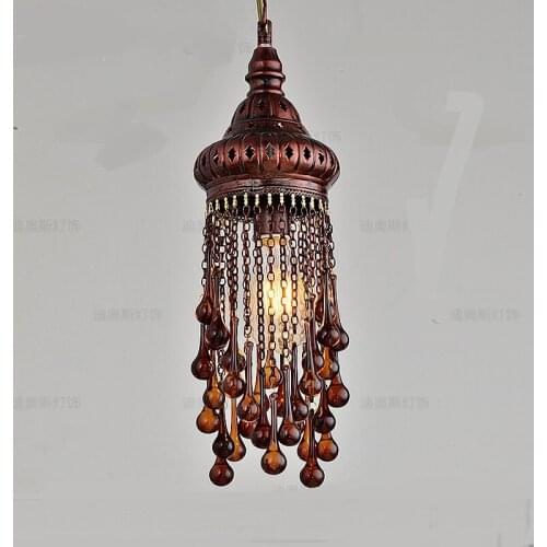 Bohemia creative personality pendant lights Mediterranean Southeast Asia Thai color diffuse coffee pendant lamps ZA626 ZL52 YM