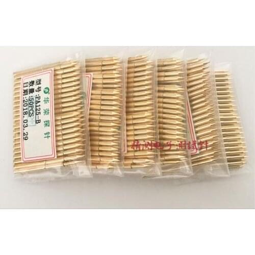 PA125-A B D E G H J Q T Fixture Test Probe Gold Plating Spring Plunger 2.0*33.35mm 50pcs/bag