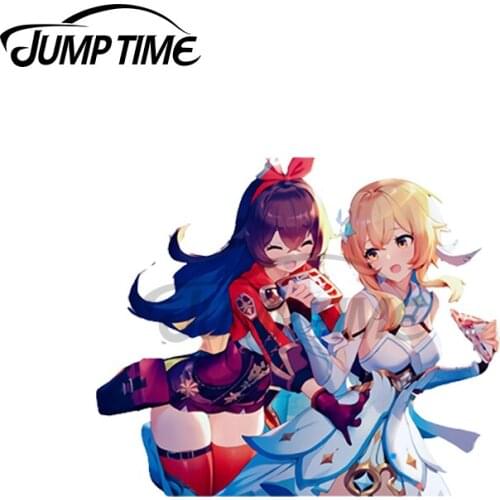 JumpTime 13 x 6cm The Good Hunter Genshin Impact Car Bumper Window Stickers Anime Waterproof Vehicle Trunk Scratch-proof Decal