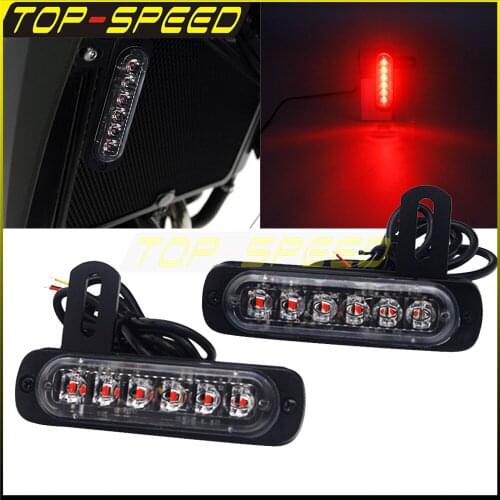 Red Yellow White Mounting License Plate LED Auxiliary Brake Tail Lights Motorcycle For Cafe Racer ATV Motorcycle Universal