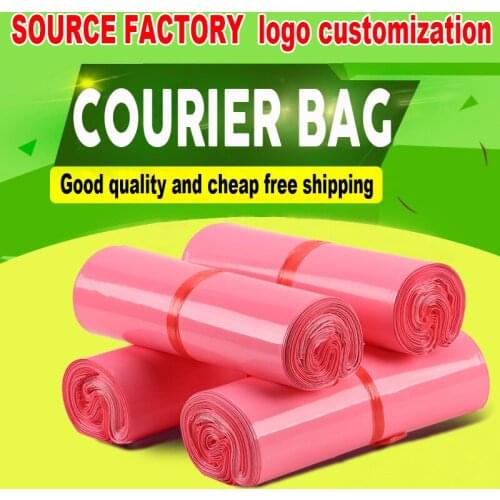 Courier packing bag manufacturer new material light powder thickened large 2842 bag custom logo 100pcs