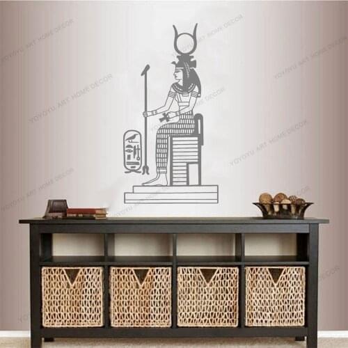 Goddess Hathor Ancient History Egypt Style Egyptian Mythology Wall Decal Door Window Vinyl Sticker Bedroom Home Decor Art CX1044