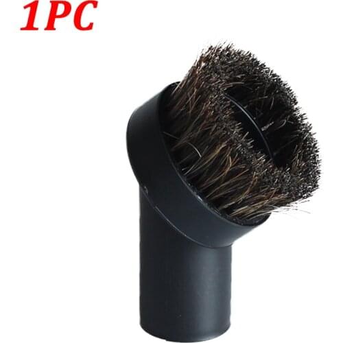 32mm Horsehair Vacuum Cleaner Brush Head Nozzle 1PC Replacement Round Keyboard Gap Dusting Brush Vacuum Cleaner Spare Parts