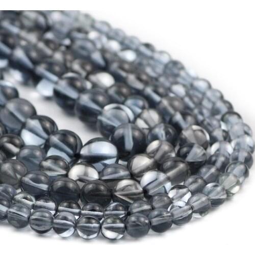 Natural Shimmer Stone Black Labradorite Spacers 6/8/10MM Round Loose Beads For Diy Jewelry Making Charm Bracelets Accessories