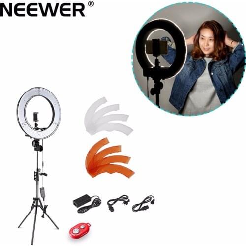 Neewer 36W 5500K 35cm LED Ring Light and Light Stand Lighting Kit w/ Soft Filter,Hot Shoe Adapter,Bluetooth Receiver US/EU Plug